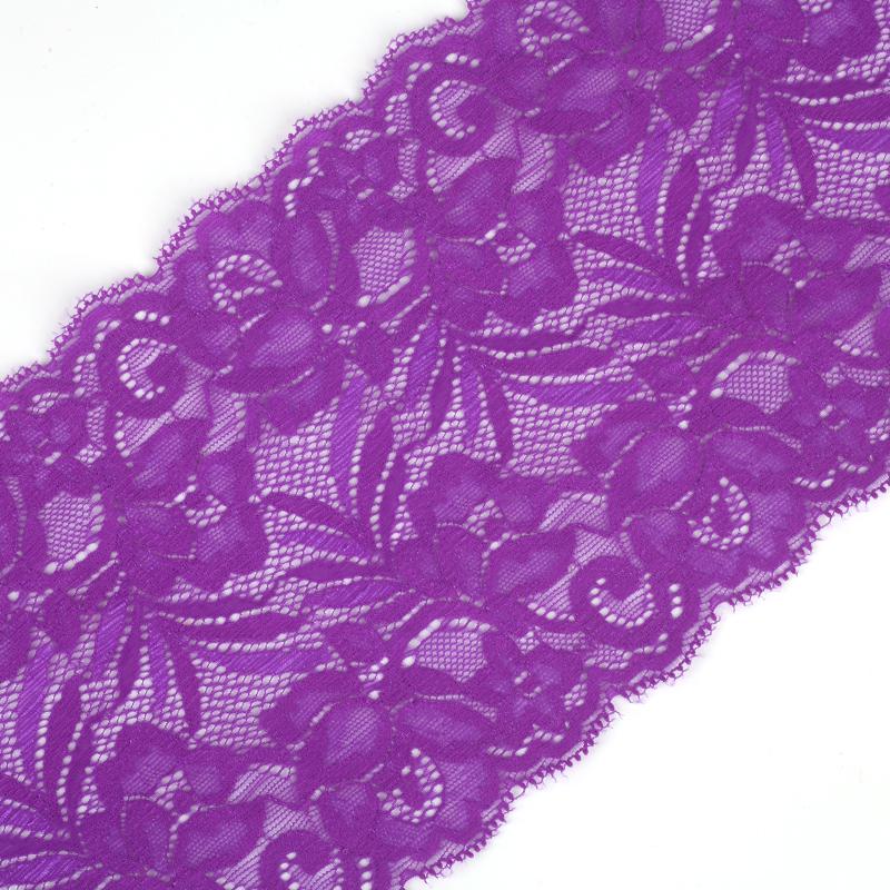 Elastischer Spitzenbesatz, Blumenträger, Kleid, Rock, Kleidung, Dekoration, DIY-Kunsthandwerk violett