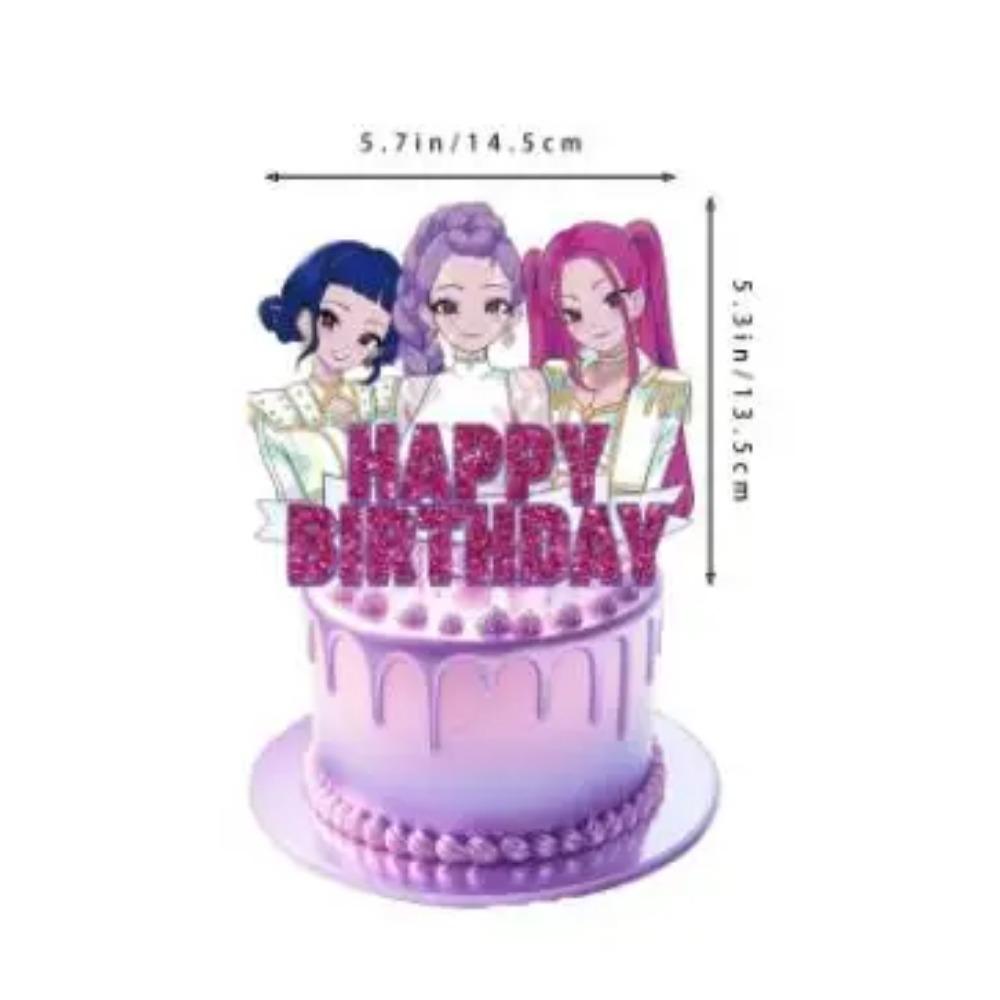 Kpop Dämonenjäger Kuchen Dekorationen Koreanische Kpop Anime Kuchen Topper Geburtstagsparty Dekoration Cupcake Zubehör Babyparty Zubehör