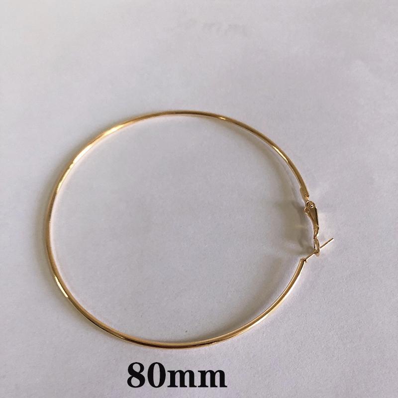 Mode Ohrringe Große Kreis Ohrringe Übertrieben Hop Kreis Ohrring Schmuck Weibliche Große Ohrringe 80mm gold