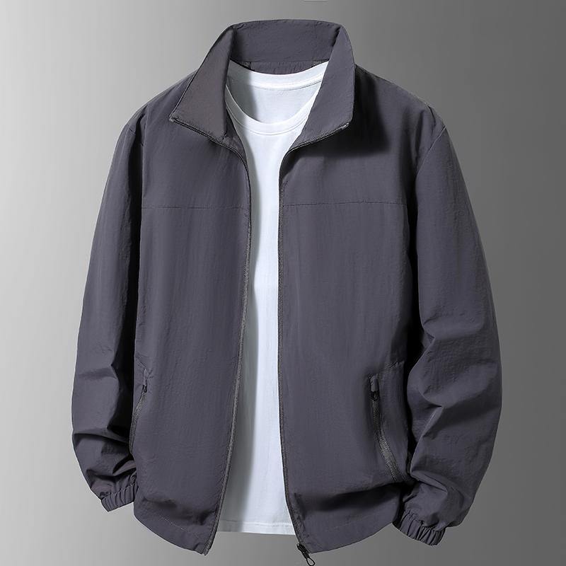5XL 6XL 7XL 8XL Jacke Herren Herbstmäntel Männliche Kleidung Jacke Tragen Herren Jacke Freizeit-Oberbekleidung Wasserdicht Korea Japan Übergröße XL grau