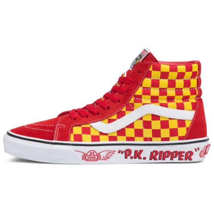 SE Bikes x Vans Sk8-Hi Reissue P.K. Ripper Unisex Sneakers Rot Gelb VN0A4BV8A0F 38