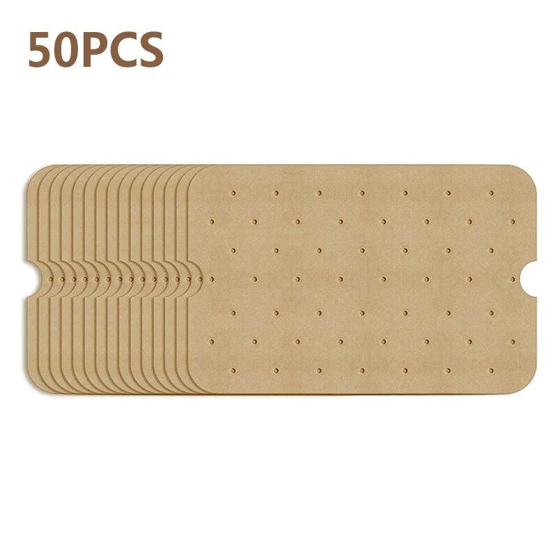 50 Teile/satz Air Friteuse Backen Papier Nicht-Stick Liner Matte Käsekuchen Küche Backen Werkzeuge Einweg Backblech Für Mikrowelle BBQ gelb