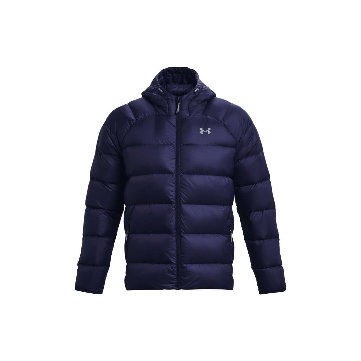 Under Armour Einfarbige Kapuzen-Langarm-Zip-Jacke Herren Jacken Blau 1372651-410 S