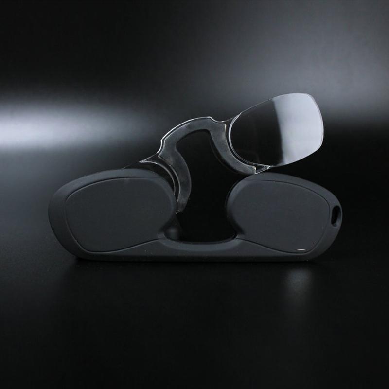 Dünne Ultra Lesebrille Nasenaufliegend Klemmend Lesebrille Universal Pod Etui 2.5 schwarz