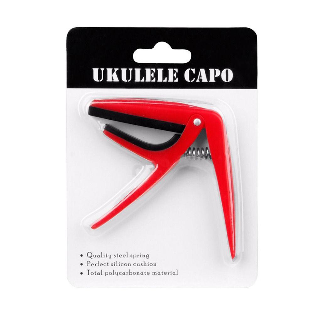 Rote Ukulele Stimmschraube Weißer Uk Ton Clip Universeller Ukulele Kapodaster Klassisch rot