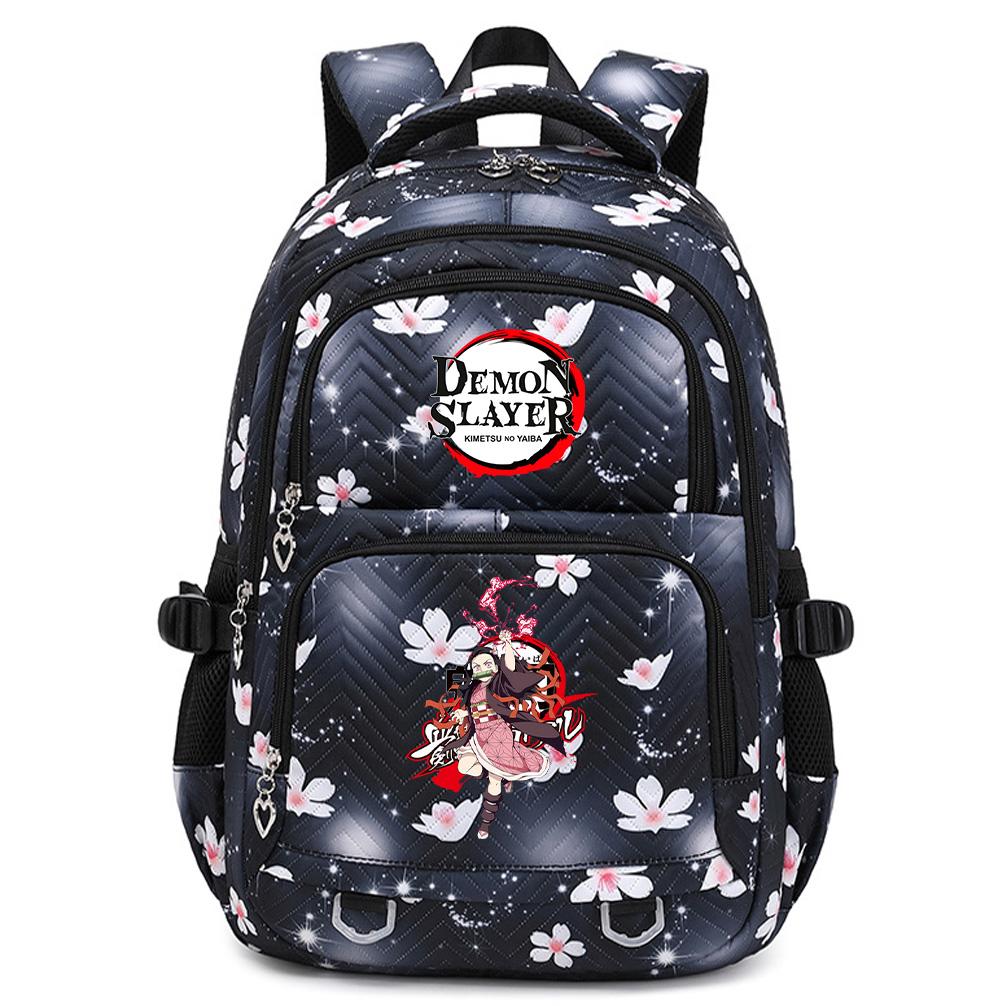 Anime Demon Slayer Rucksack Schüler Teenager BuchRucksack für Junge Mädchen Schultasche Damen Rucksack Rucksack Reisetasche Mochila Escolar
