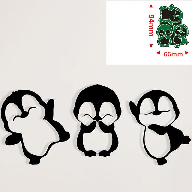 Tier-Pinguin-Dekoration, Metall-Stanzformen, Scrapbooking-Schablone, Stanzungen, Karte, Prägung, Fotoalbum, Vorlage, Form, Dekoration, Handwerk dies