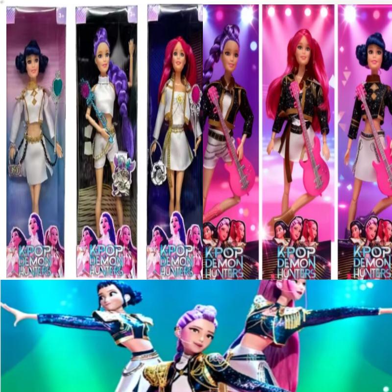 Neue Dämonenjäger Rumi Mira Zoey Puppenspielzeug Kpop Dämonenjäger Puppe und Kleidung Puppe Mädchen Up Fans Sammeln Party Weihnachtsgeschenke