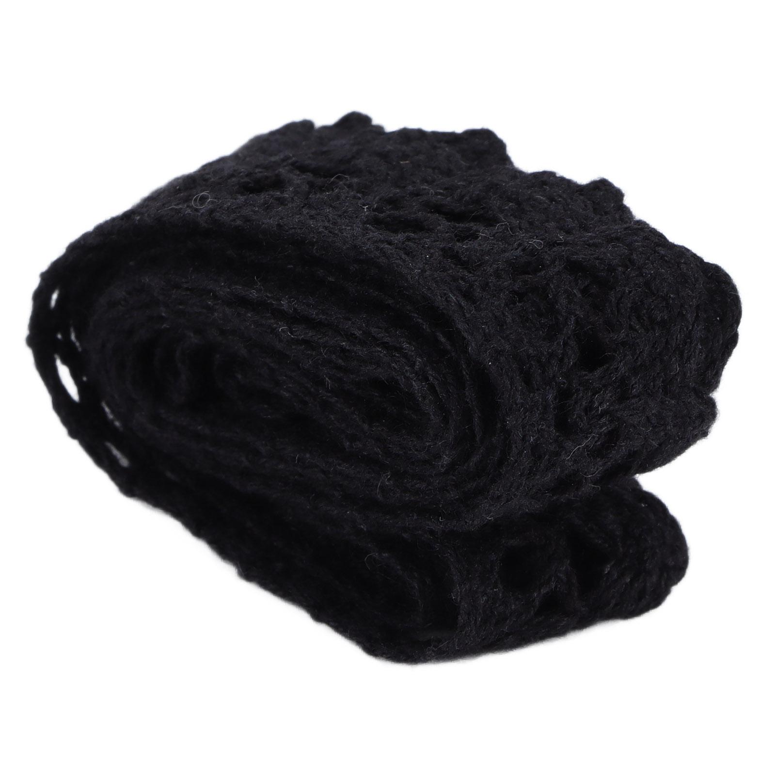 Spitzenband DIY Baumwollnetz 1,5 cm Breite 20 Yards Elegant Schwarz Stoffspitze Besatz für Vorhang Kleidung