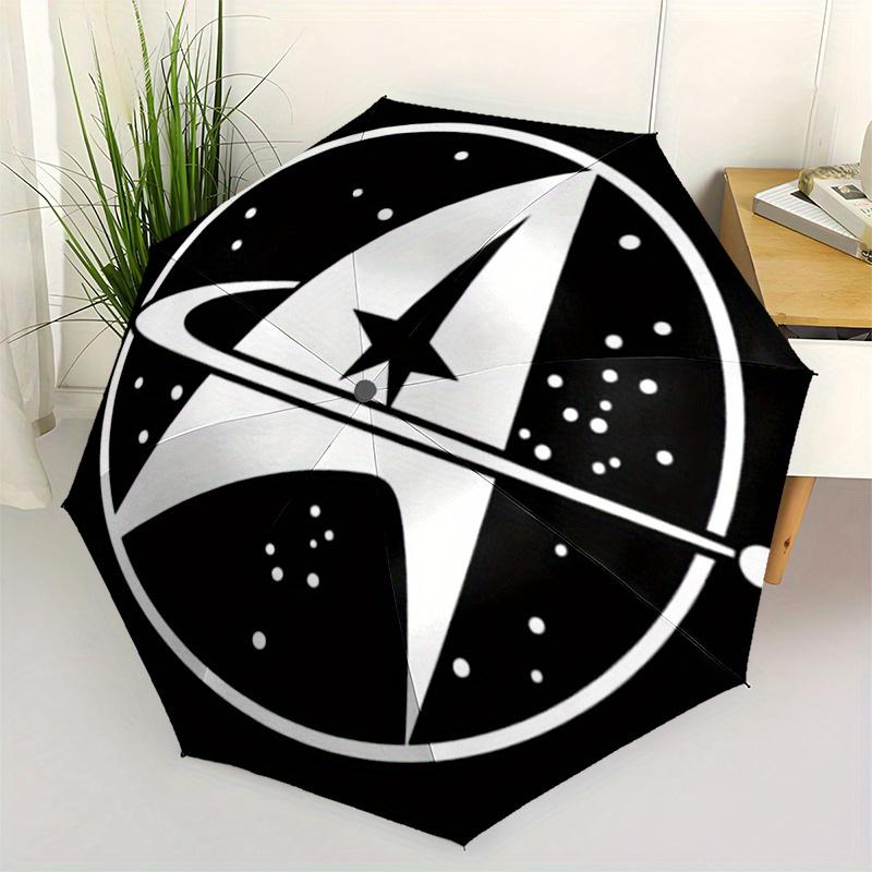 Star Trek Regenschirm   Süßer Regenschirm mit süßem Design, Tragbarer 3-fach kompakter Regenschirm für Männer & Frauen, S372