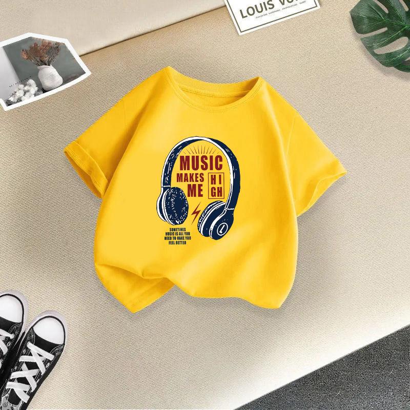 Kinder T-Shirt Mode Bedruckt Kinder T-Shirt Kinder 100% Baumwolle Kleidung T-Shirt Tops Tee Jungen Tee 2-13J 6T(130cm)