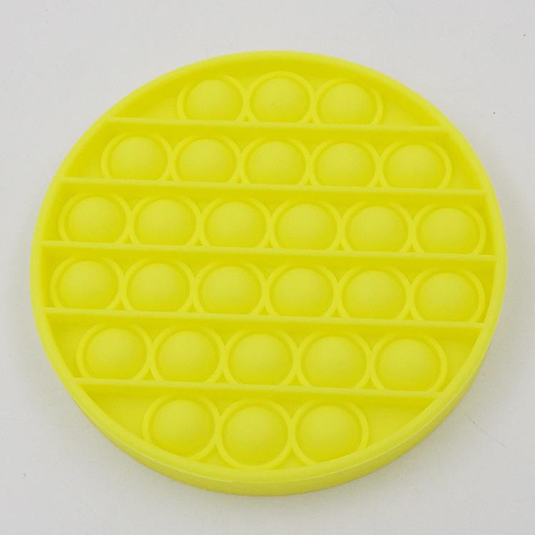 Modisch für Kinderspielzeug, Angstlinderung, Stressabbau für Erwachsene, sensorisches Spielzeug, seine Fidget-Extrusionsblase Circular gelb