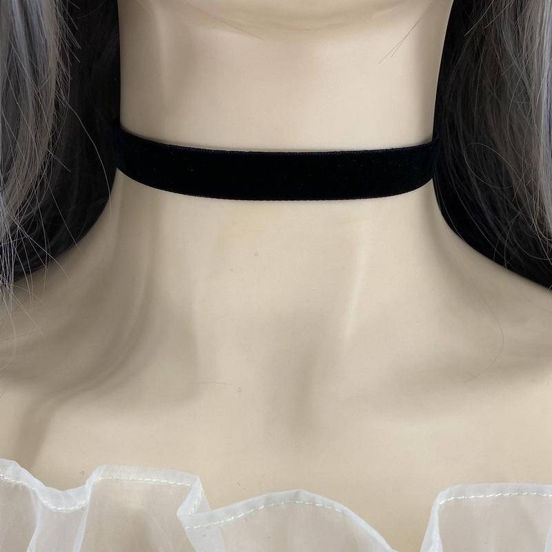 Samt Halsband Halskette Gothic Vintage Halskette Mädchen Frauen Schwarz Halsband Modeschmuck Am Halsband Zubehör 1.2cm