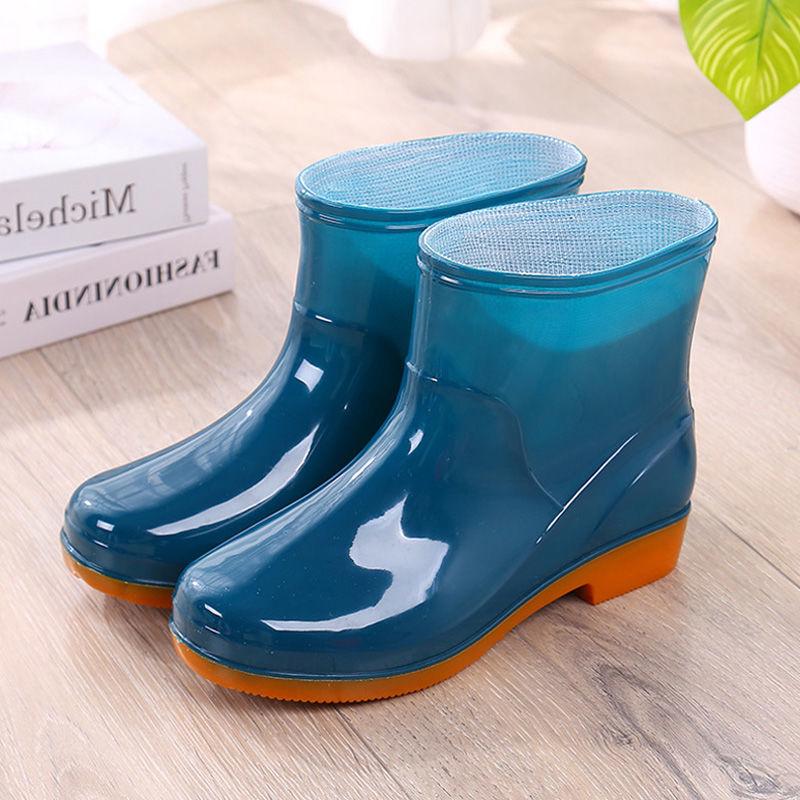 Niedrige Röhre Regen Stiefel Wasserdichte Schuhe Gummi Schuhe Überschuhe Wasser Stiefel Frauen Mode Erwachsene Rutschfeste Kurze Regen Stiefel 41