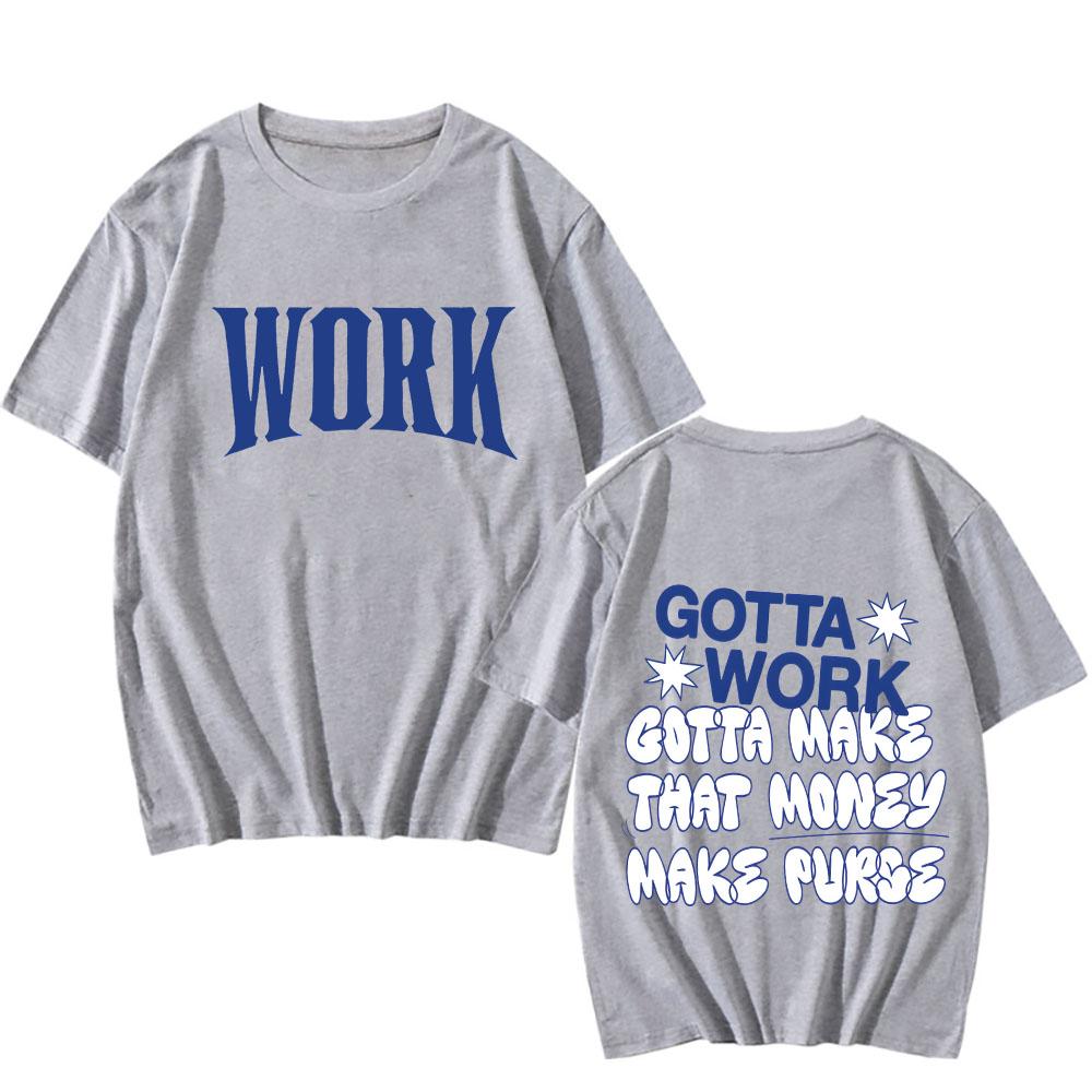 Arbeitsalbum-Grafik ATEEZ T-Shirts Herren Damen Modetrend Hip Hop Kleidung Lässiger Komfort Übergroße Kurzarm-T-Shirts L graue