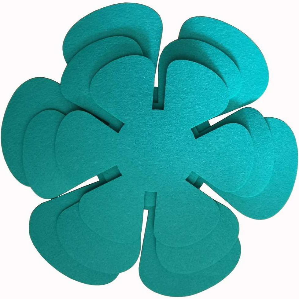 12 Stück Filz-Topf- und Pfannenschutz, kratzfest, antihaftbeschichtet, Teiler-Pads, Pfannenboden, Wärmedämmung, schützt Küche, Kochgeschirr, Werkzeug blau