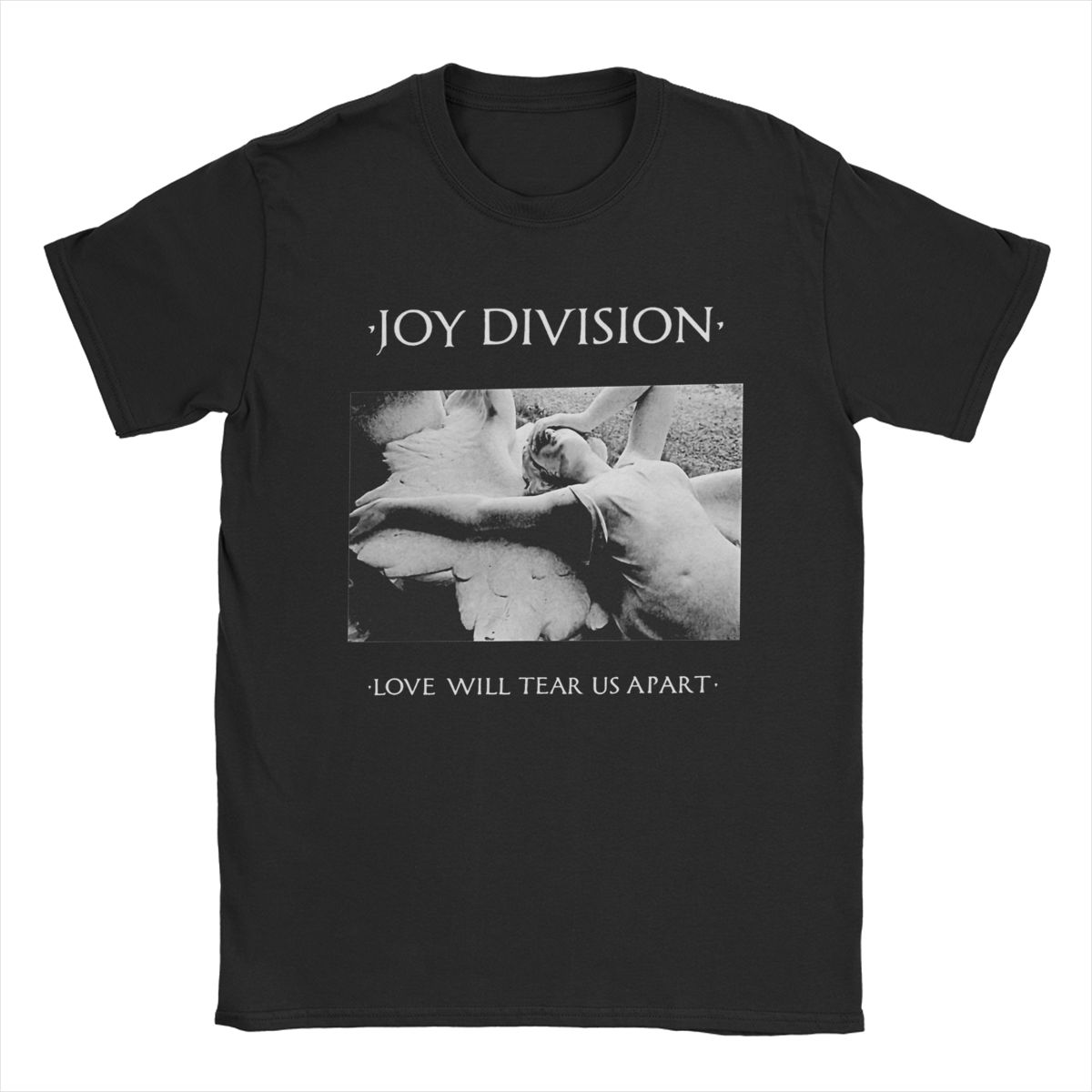 Joy Division Us Apart T-Shirts Herren Reine Baumwolle Vintage T-Shirts Rundhals T-Shirts Kurzarm Kleidung Übergröße M schwarz
