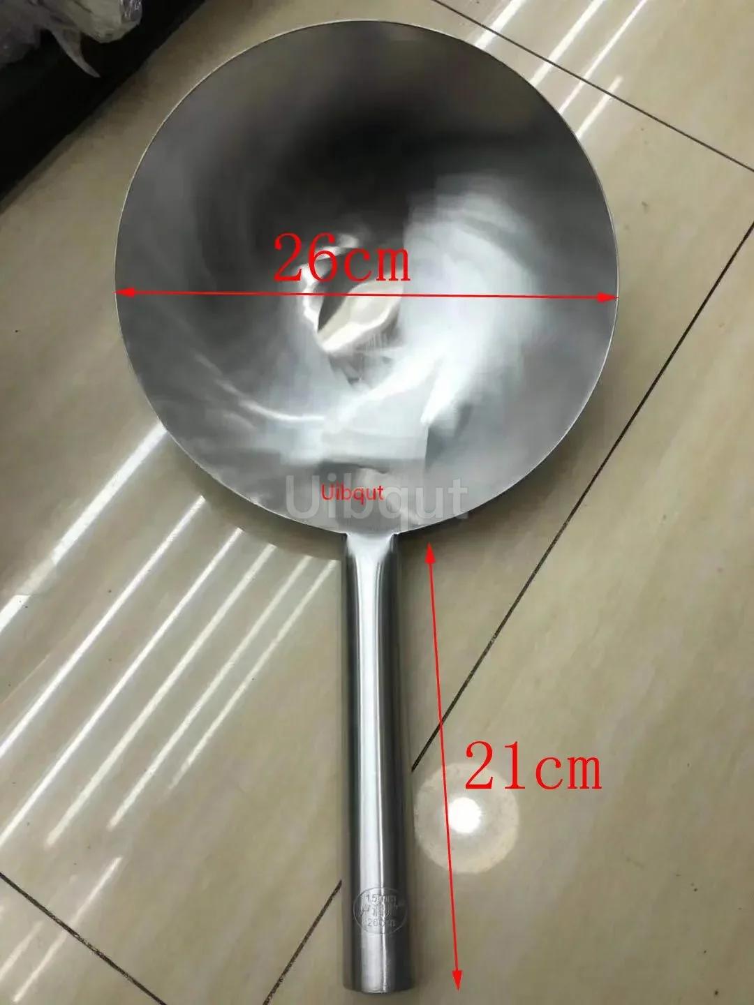 Großer Dickes Hochwertiges Edelstahl-Sieb Seiher Wok Handgriff Griff Kochgeschirr Öl Mehl Sieb Seiher Küche Kochen Wok