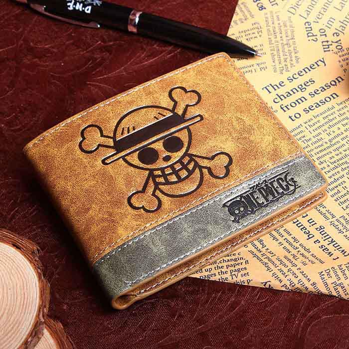 Cartoon Anime Student Geldbörse One Piece Chopper Cool Brown Billfold PU Geldbörsen Lässige Leder Geldbörsen Monkey D Luffy Bag
