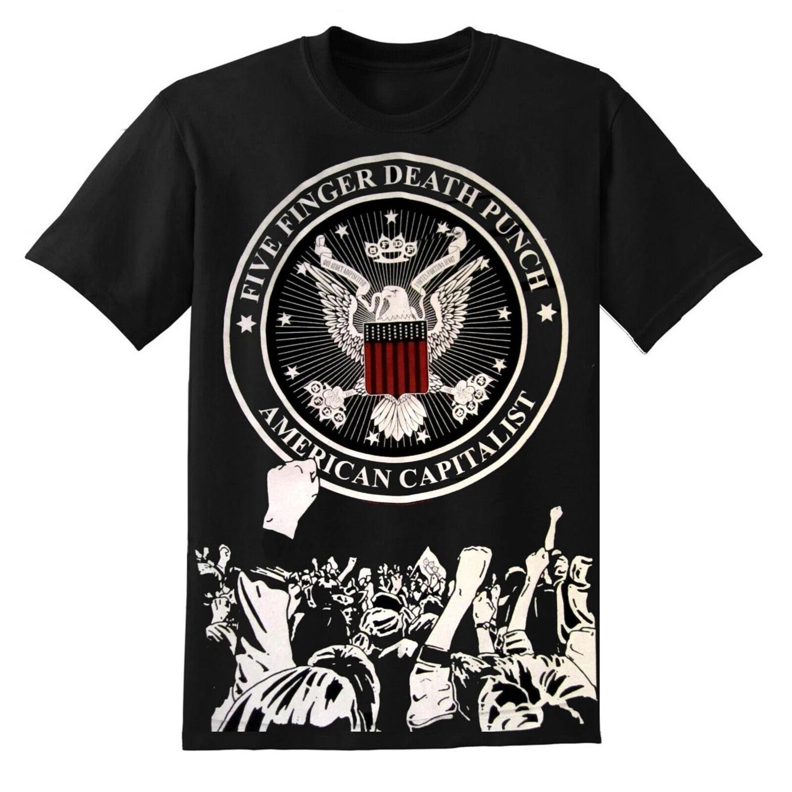FIVE FINGER DEATH PUNCH cd lgo American Capitalist REVOLT Offizielles SHIRT LRG oop M