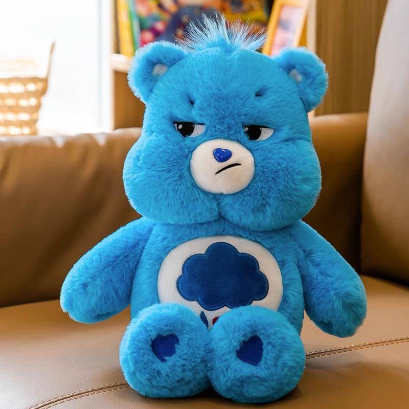 Kawaii Anime Plüsch Spielzeug Puppen Auto Zimmer Plüsch Kissen Spielzeug Puppen Geburtstag Valentinstag Geschenk Cartoon Bär Spielzeug 33CM blau