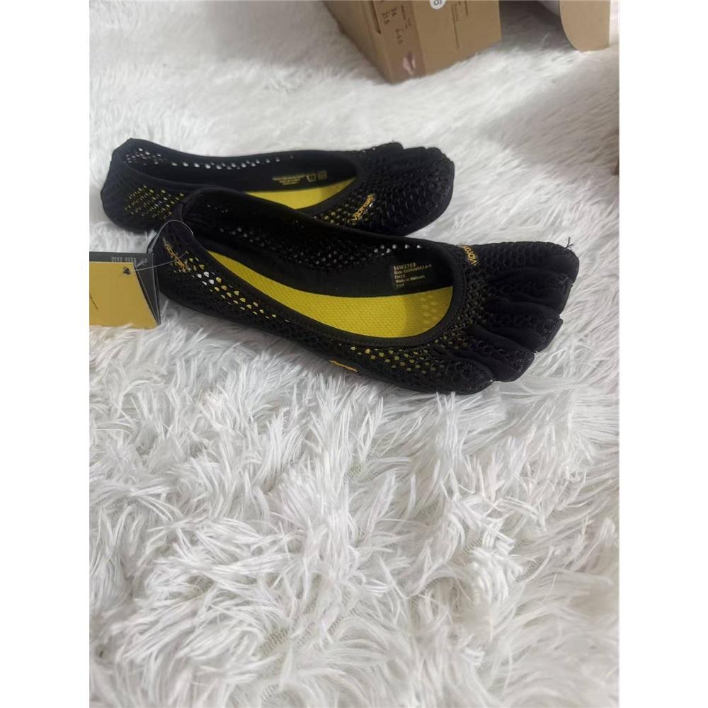 Atmungsaktive Five-Finger-Barfußschuhe aus Mesh, Damen-Schuhe für Yoga & Pilates 39 schwarz