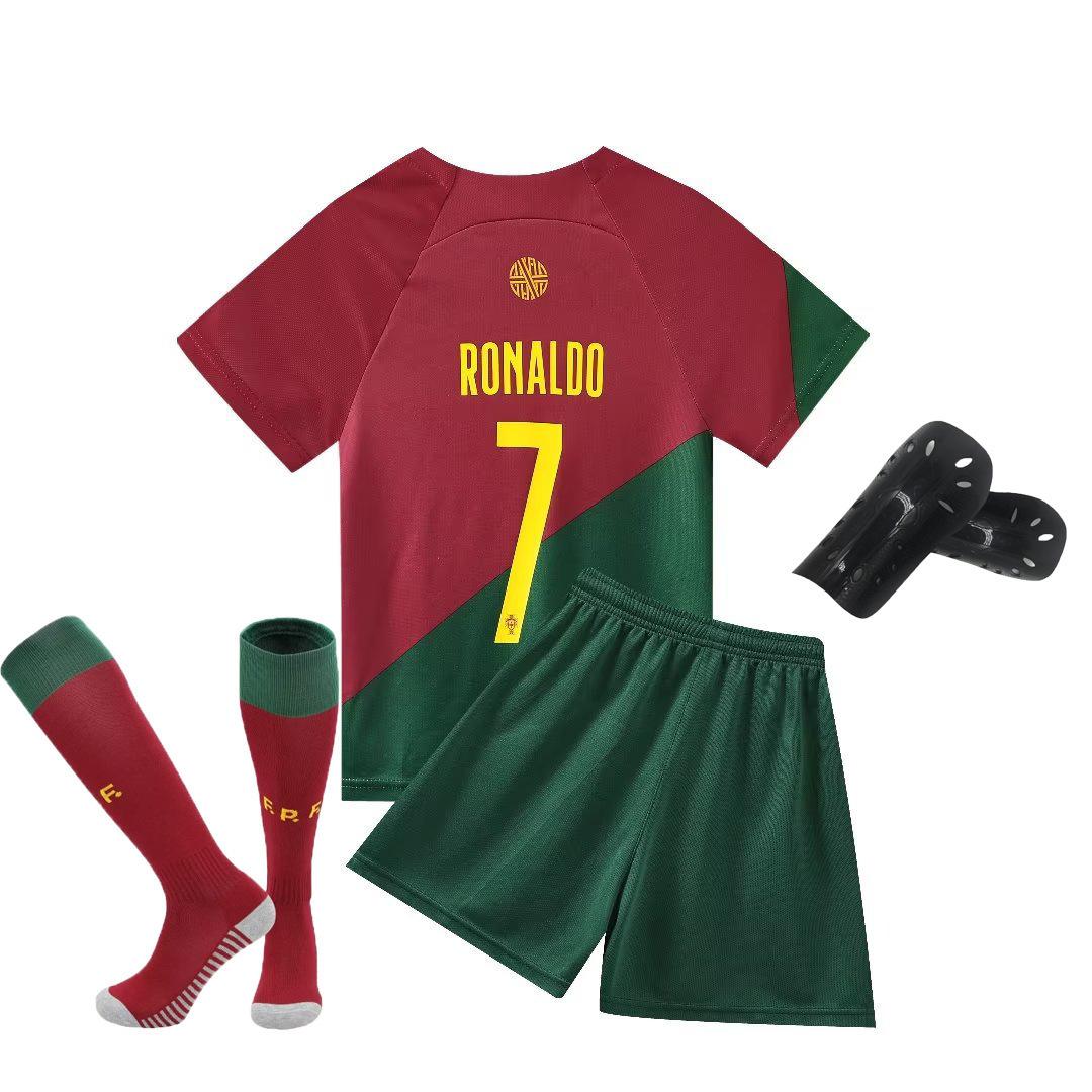 22-23 Portugal Heimteam Nr.. 7 Nationalmannschaft Fußballtrikot Set Herren Trikot Trikot Kinderkleidung 14-2XL 14 yards/90