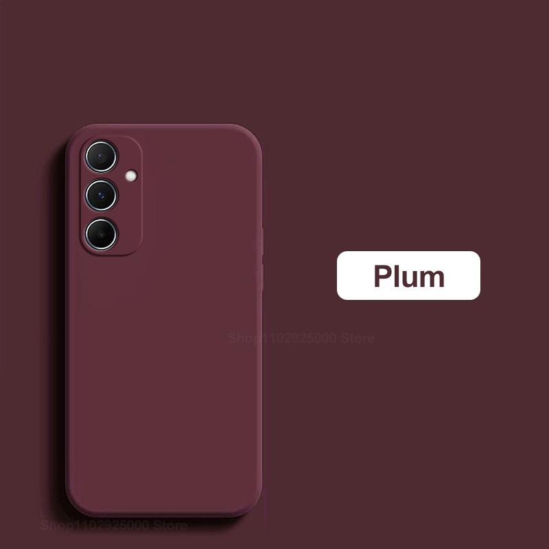 Für Samsung A55 A15 A54 Hülle Weiche Flüssigsilikon-Telefonhüllen für Samsung Galaxy A55 A15 A54 5G Stoßfeste Abdeckung für Samsung A55 For Samsung A55 5G pflaume