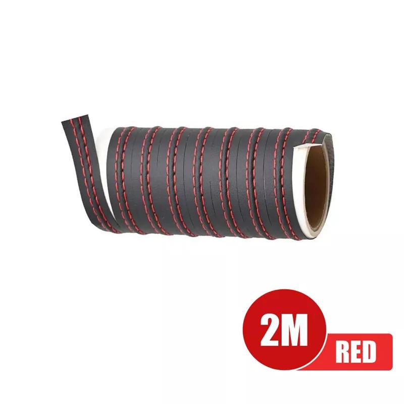 2M Schwarz&Rot Auto Armaturenbrett Türleiste Dekor Zierleiste Autozubehör Universal rot