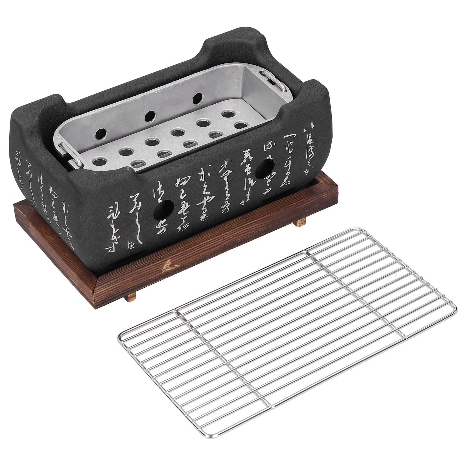 Japanischer Grillgrill Mini-Haushalts-Aluminiumlegierung Holzkohlegrill Herd Ofen Zubehör