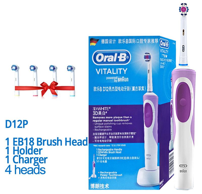 Elektrische Zahnbürste Oral B Vitality Erwachsene wiederaufladbare Zahnbürste Zähne Bürstenköpfe importiert