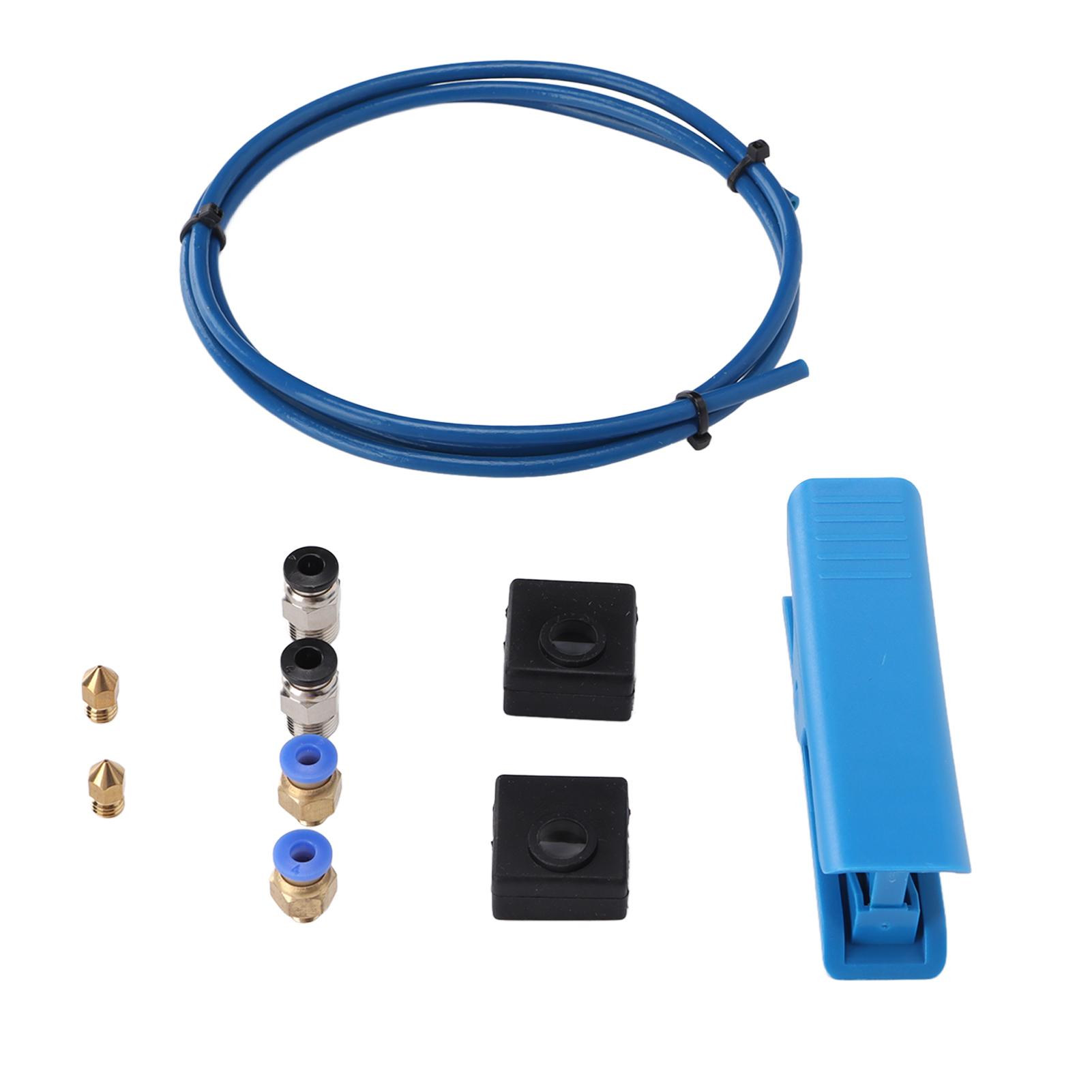 3D-Drucker-Teilesatz mit PTFE-Schlauch, Silikongehäuse, PC4-M6, PC4-M10-Cutter, 0,4-Düsen für Ender 33