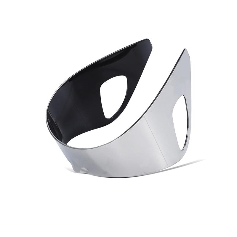 Übergroße Einteilige Brille Stilvolle Hängende Ohrbügel Punk-Mode Trendige Brille Perfekt Für Einzigartiges Fashion-Statement Und Alltagstauglich silber