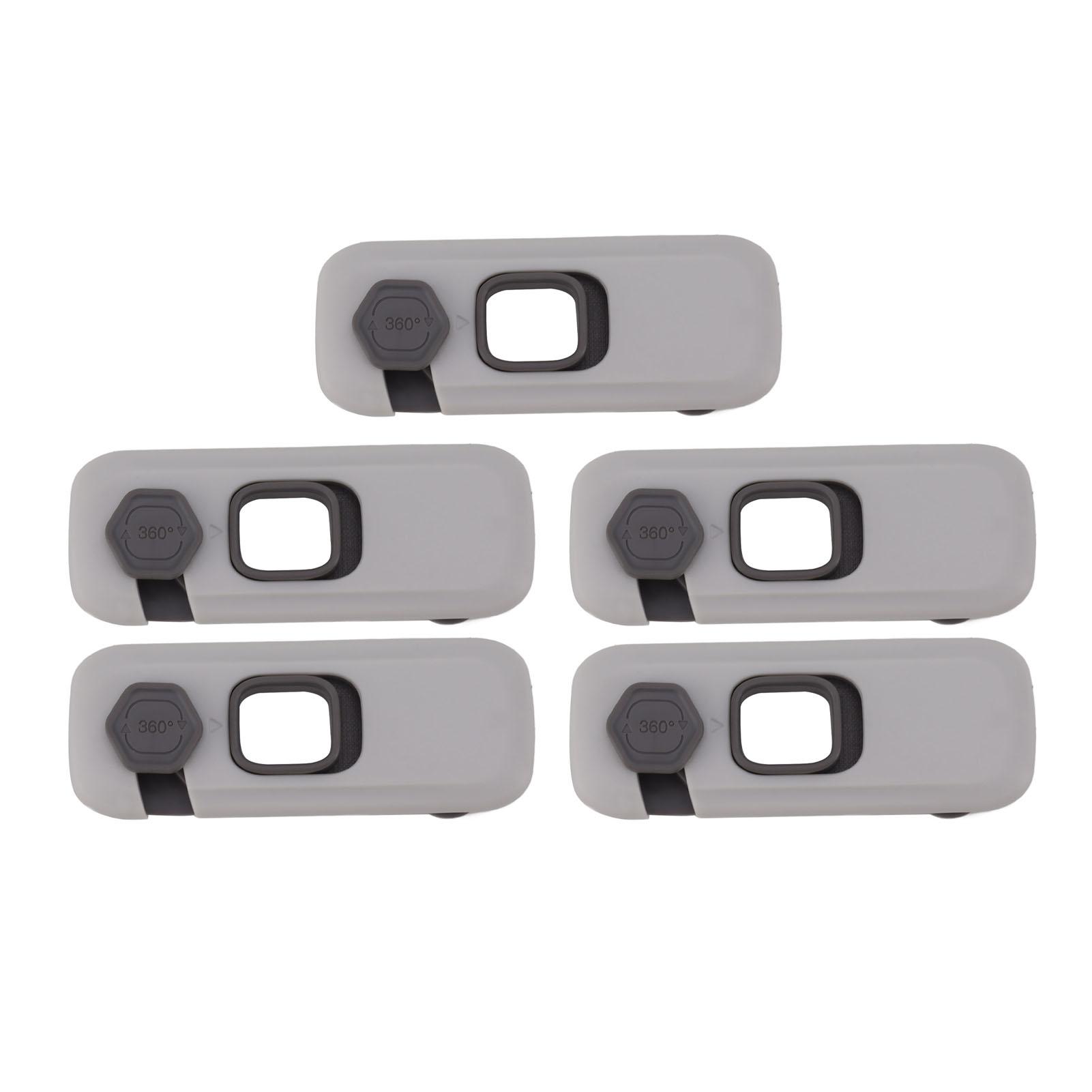 5 STÜCKE Sicherheit Kindersicherung Schutz Klebstoff Sicherheit Kindersicherung für Schublade Kühlschrank Licht hellgrau