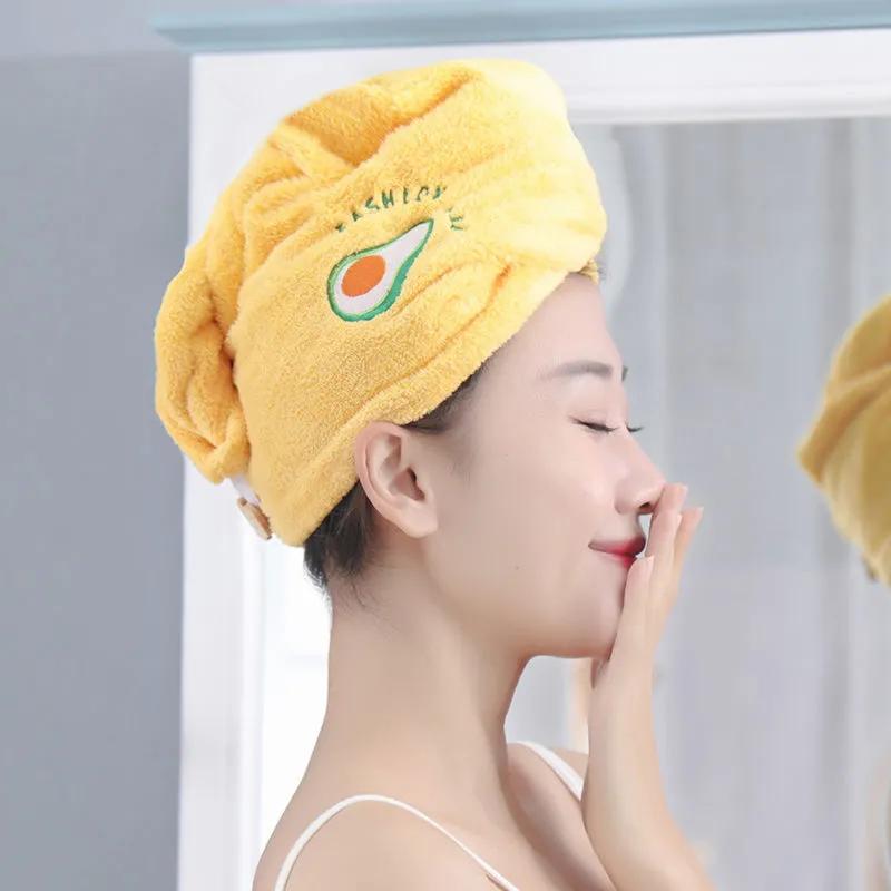 Mikrofaser Haar Trocknen Handtuch Dusche Kappe Bad Hüte Für Badezimmer Frauen Trockenes Haar Kappe Schnell Trocknend Weichen Handtuch Für Dame turban Kopf