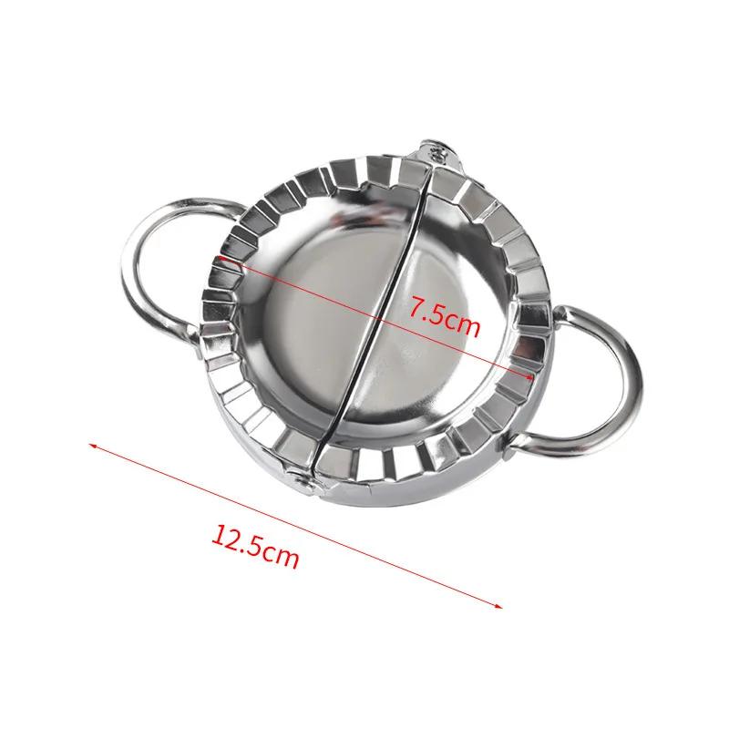 Knödelformer aus Edelstahl, Knödelhautform, Ravioli-Maker-Presse, Kuchenherstellungspresse, Wrapper, Gebäckmaschine, Küchenzubehör 12.5cm