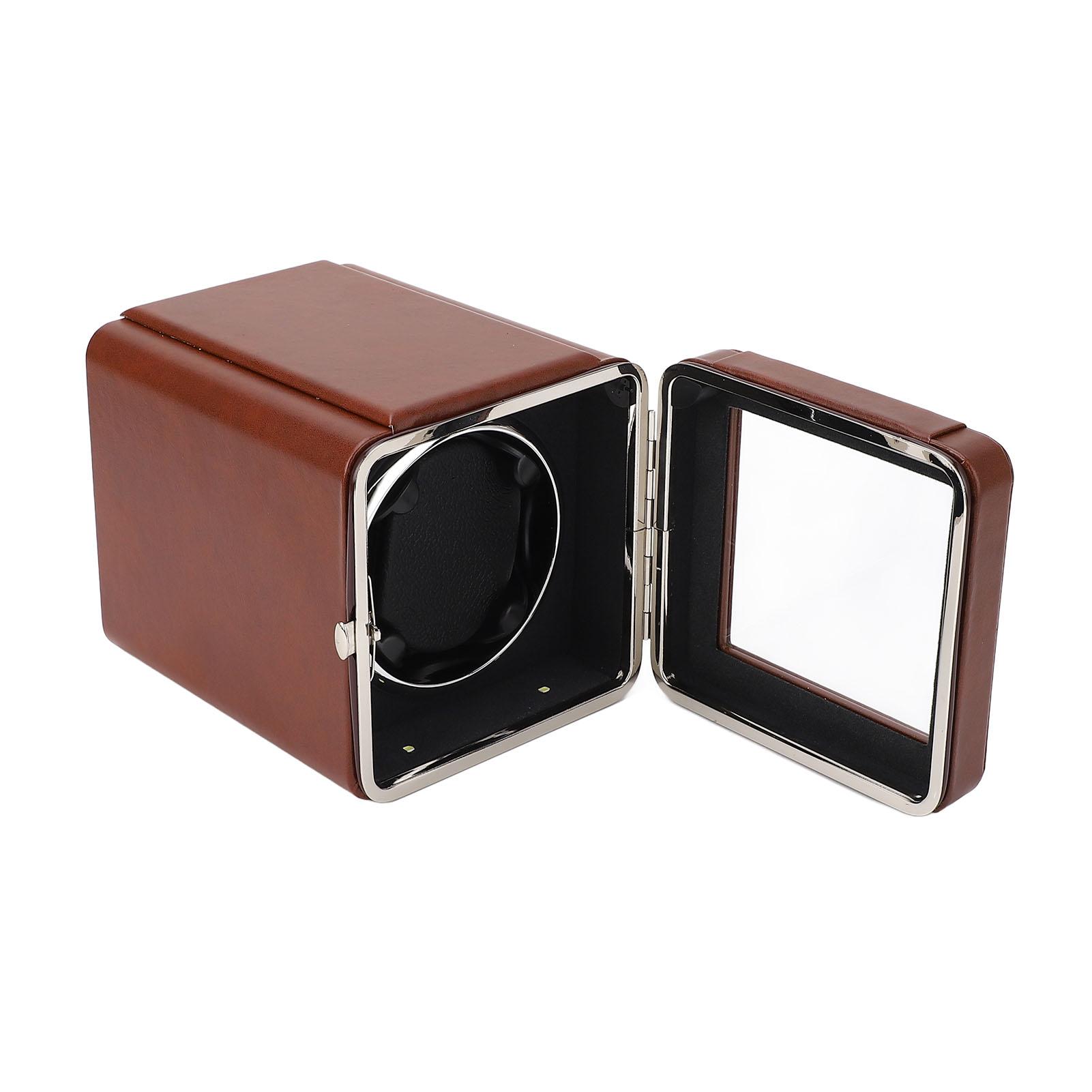 Uhrenbeweger für eine Uhr, automatische Drehung, 4 Modi, mit LED-Licht, geräuscharmer Motor, Typ-C-Adapter