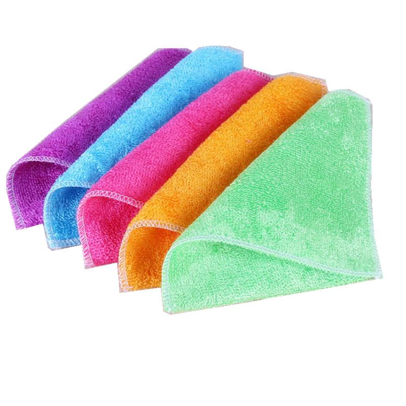 1PCS Dish Tuch Bambus Faser Hohe Effiziente Anti-fett Waschen Handtuch Küche Reinigung Wischlappen