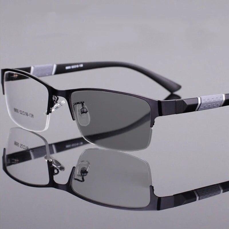 Vintage Herren Business Photochrome Myopie Brille Unisex Retro Anti-Blaulicht Brille Klassische Farbwechsel Sonnenbrille -1