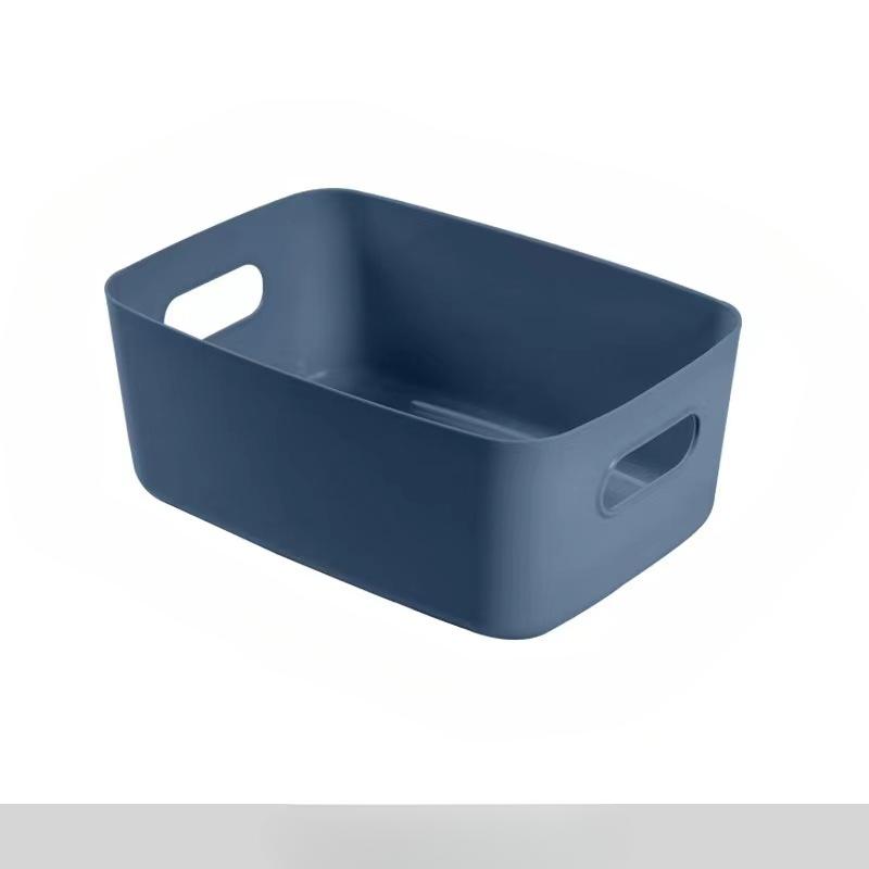 Aufbewahrungsbox, Desktop-Aufbewahrungsbox, Haushalts-Kosmetik-Aufbewahrungsbox, Badezimmer-Küche-Wohnheim Verschiedenes Snacks Aufbewahrungskorb S navy blau