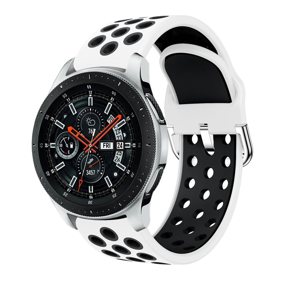 Silikon 22MM Armbänder für Samsung Galaxy Uhr 46mm Gear S3 Classic/Frontier Galaxy Uhr 3 45mm Armband für Huawei GT Strap for Gear S3 weiß