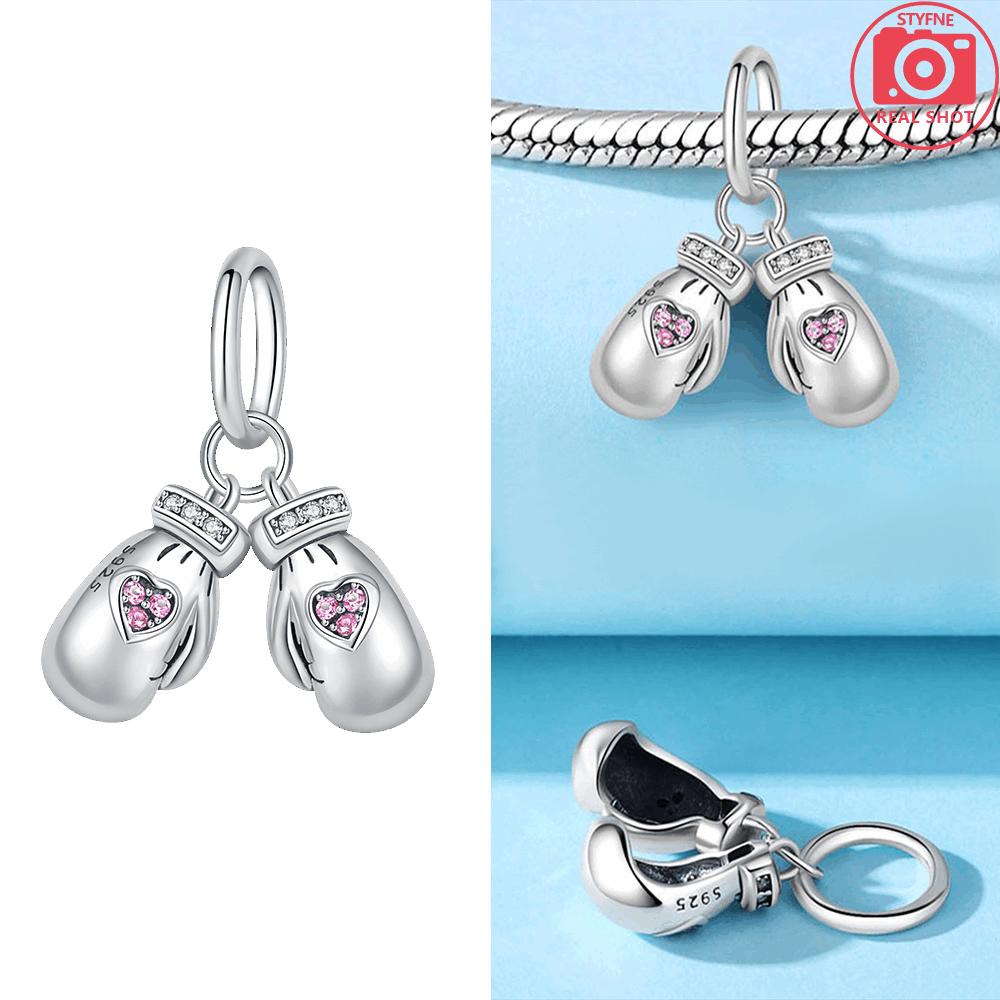 Echte Kupfer Zertifizierte Rosa Herz Anhänger Für Boxhandschuhe Perlen Passend für Armbänder Basteln DoItYourself Schöne Geschenke Damenschmuck white