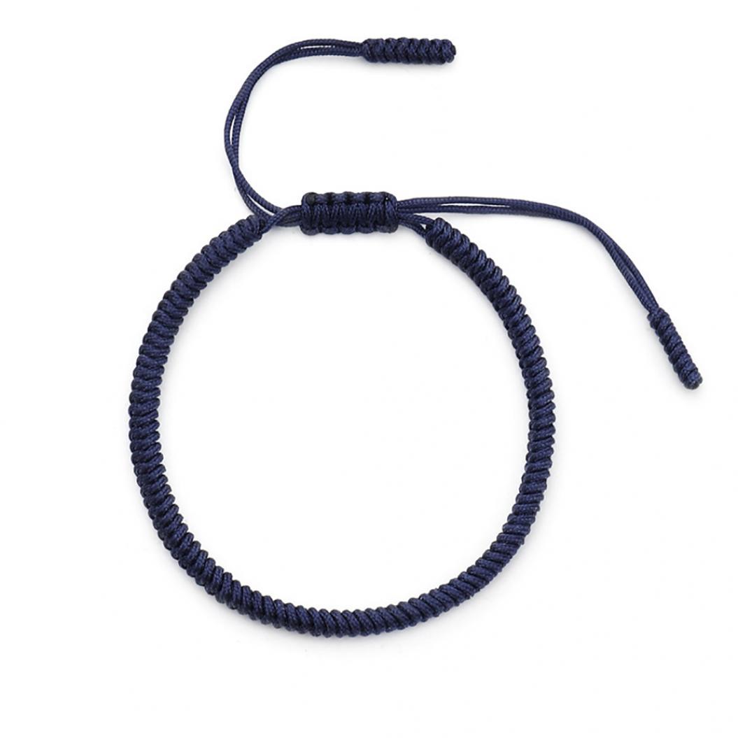 1 Stück Unisex Modeschmuck Geschenk Viel Glück Handgemachtes Seil Geflochtenes Armband Armreif dunkelblaue