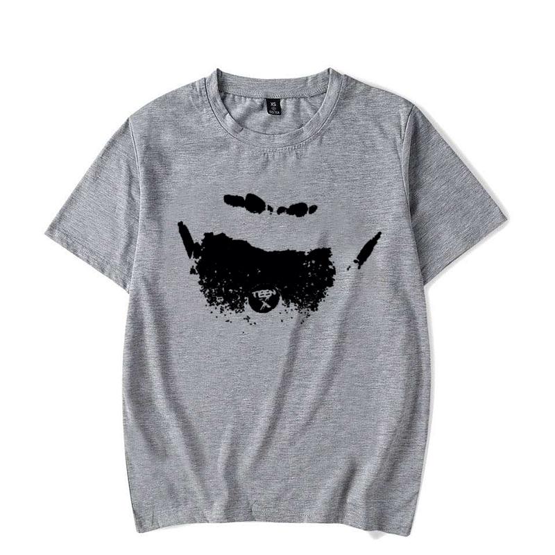Ken Carson Actual Hate Teen X T-Shirt Unisex Herren Damen Opium Merch Mode Übergröße Top Kurzarm Buchstabenprint T-Shirt S gray