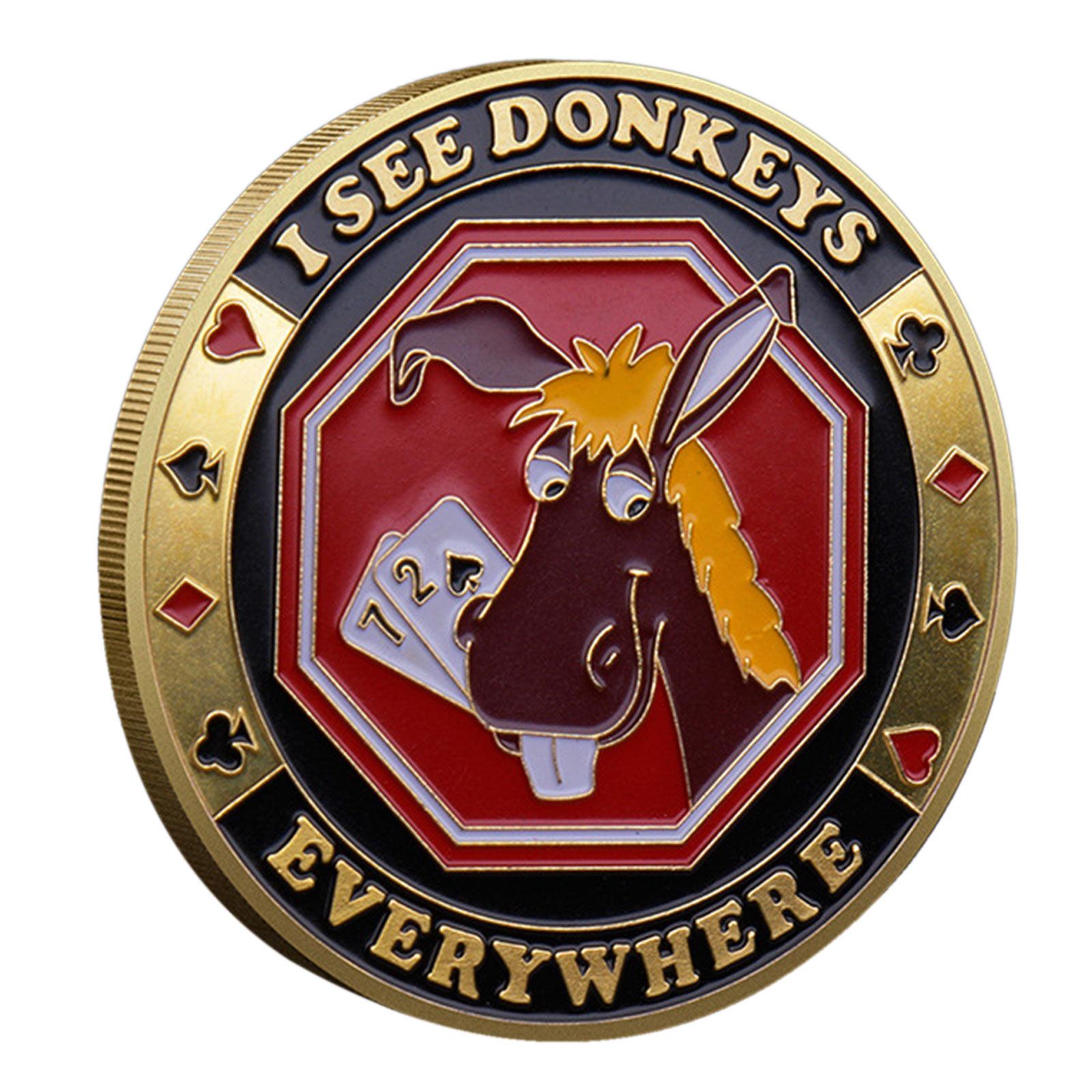 Poker Card Guards Münzen Sammlerstücke Tischspiel Poker Card Protectors Metall Poker Chip Münzen Poker Zubehör 2