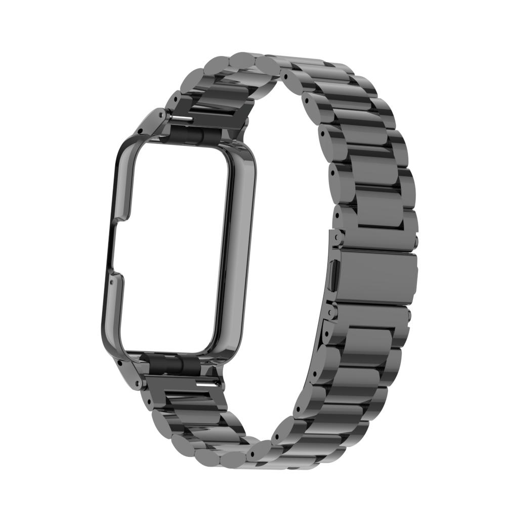Armband + Hülle für Samsung Galaxy Fit 3 SmartWatch Zubehör für Samsung Galaxy Fit 3 Metallarmband Schutzhülle Abdeckung Rahmen For Samsung Galaxy Fit 3 schwarz