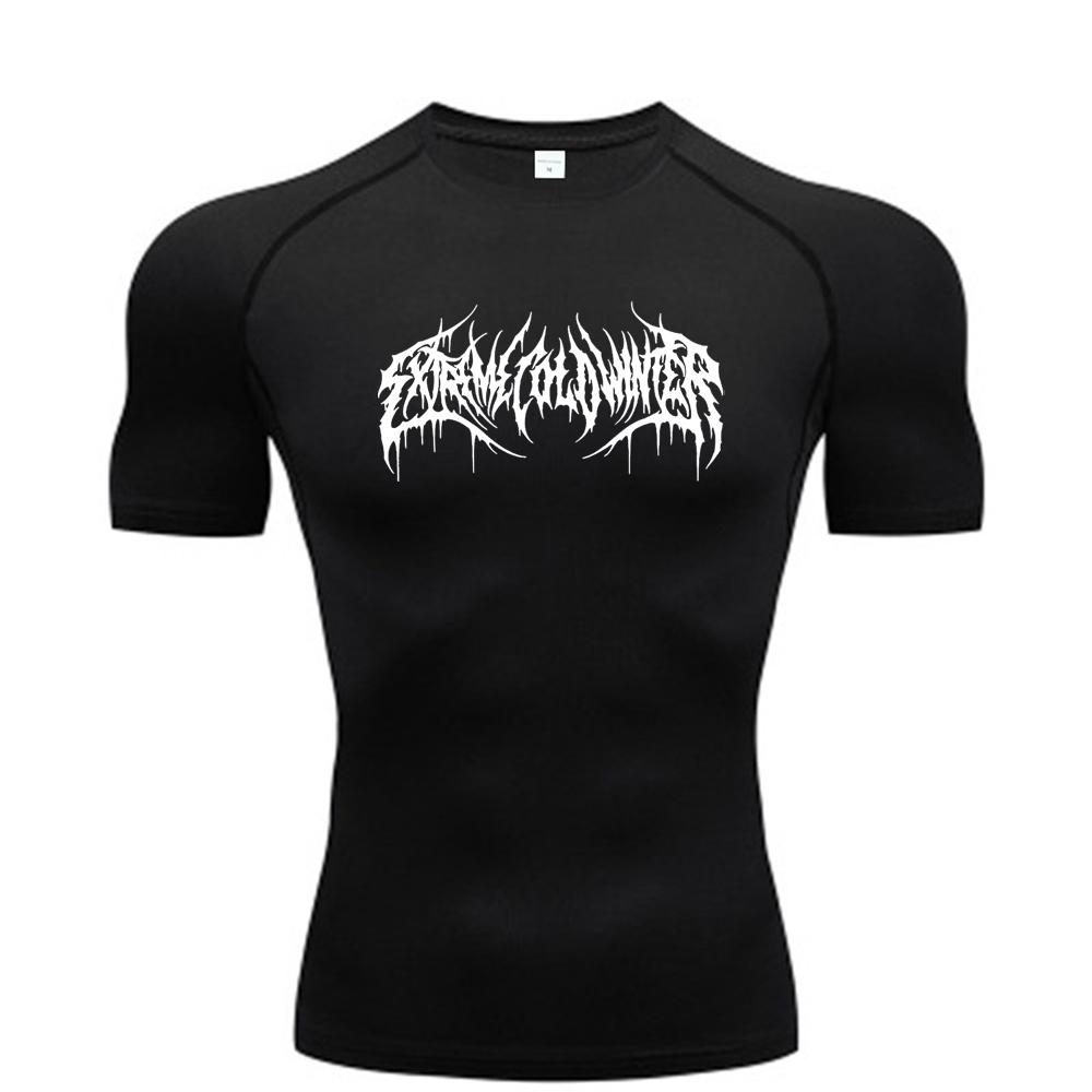Sommer-Kompressions-Sweatshirt, kurzärmelig, Fitness-T-Shirt für Herren, schnelltrocknendes Lauf-Top, Fitnessstudio, Workout, Bodybuilding, T-Shirt, S-3XL XXXL