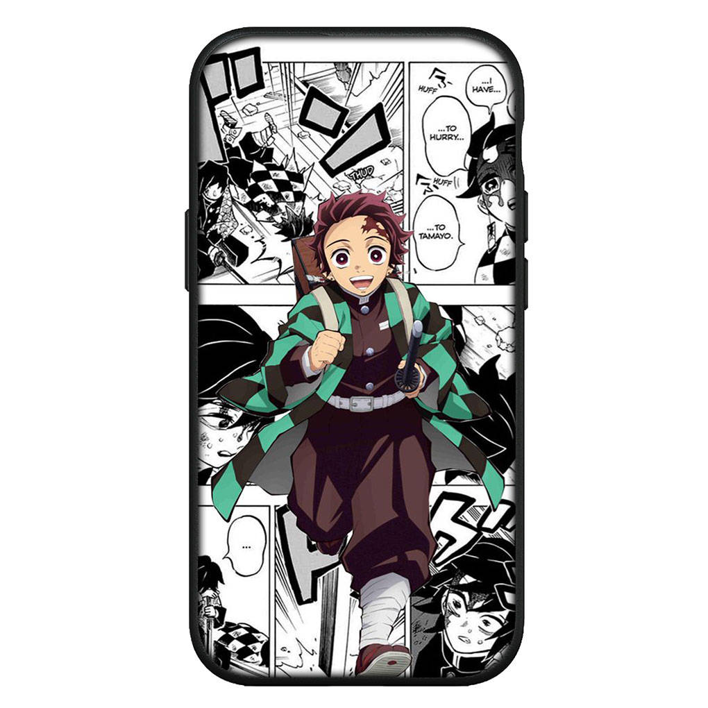 Hülle für iPhone 15 14 Xiaomi Redmi Note 13 12 11 Pro Max X 8 7 9 XR Samsung Galaxy S24 S23 OPPO Huawei Anime Dämon Slayer Tanjirou Nezuko Handyhülle for Samsung Galaxy S7 Edge ceil