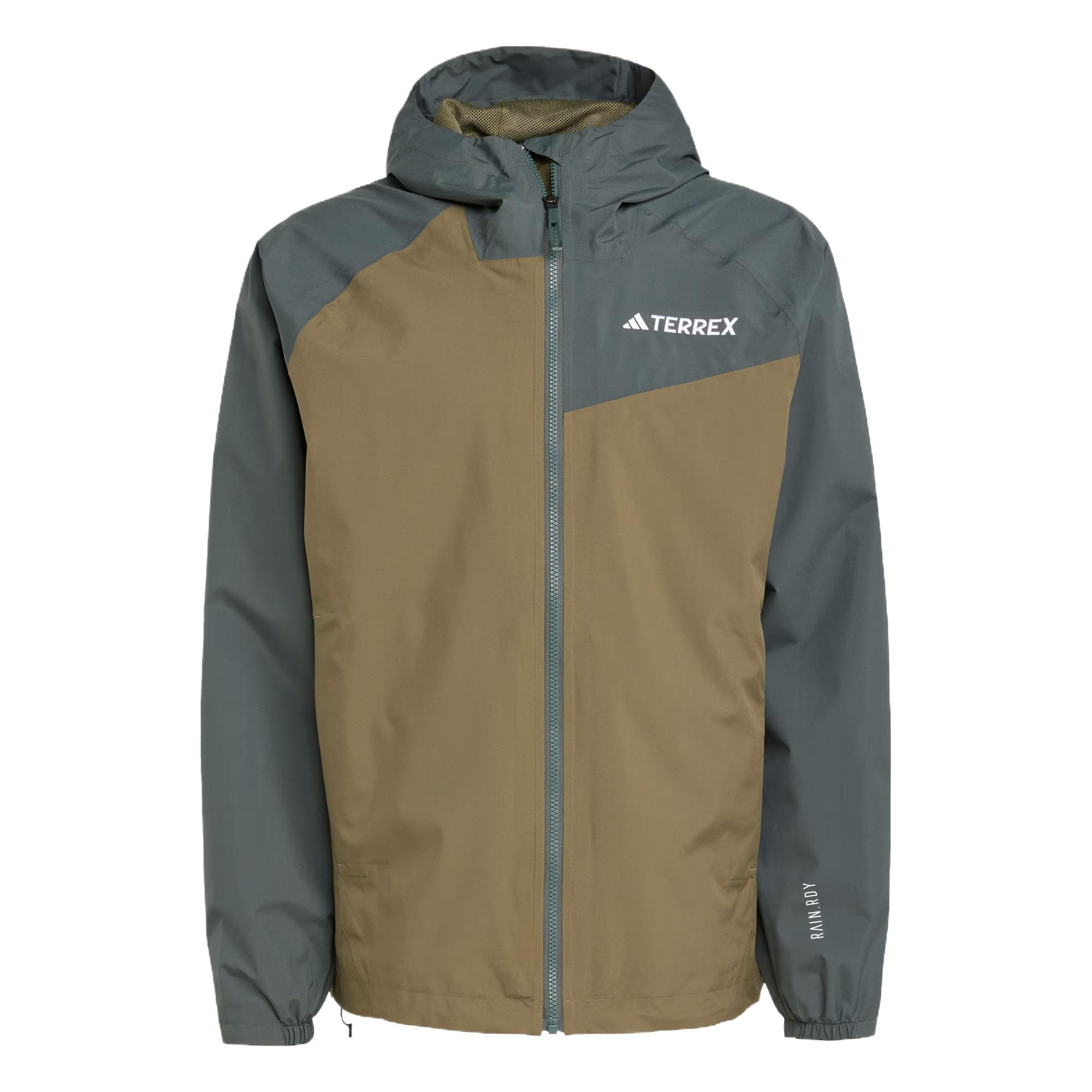 Adidas Multi 2L Rain.Rdy Jacke Lässig Vielseitig Mode Bequeme Jacke Herrenjacke Rock-Olive Efeu-Grün JD8355 2XL