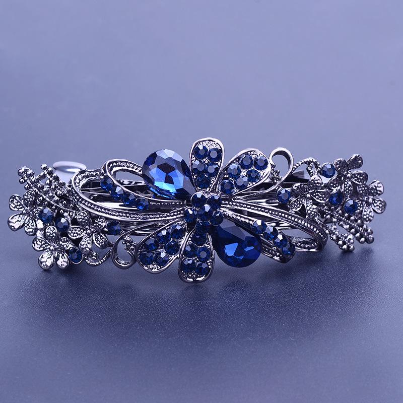 Frauen Mädchen Mode Kristall Strass Perle Haar Klaue Haar Clip Schönheit Blume Haarspange Haarnadeln Tiara Elegante Haar Zubehör 8.9cm